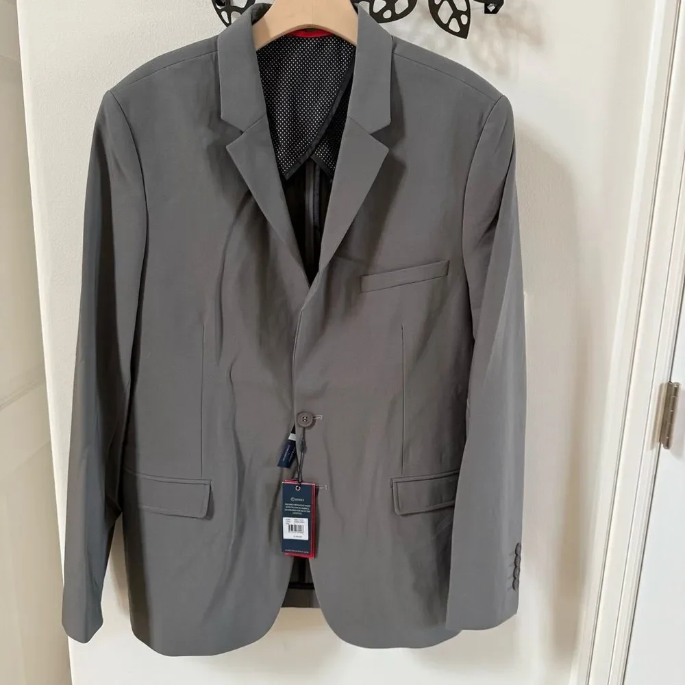 Stone Rose Dark Grey Stretch Performance Blazer L NWT